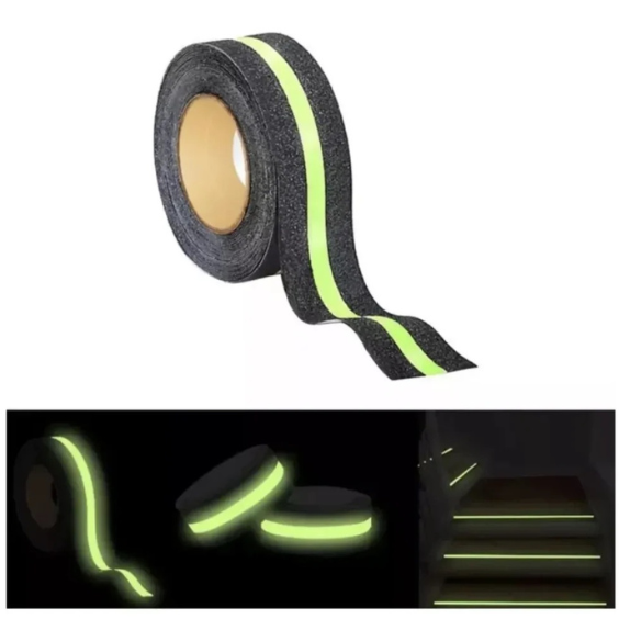 Cinta Antideslizante 5x15 Metros Luminosas Pisos Escaleras - Dinamy Import