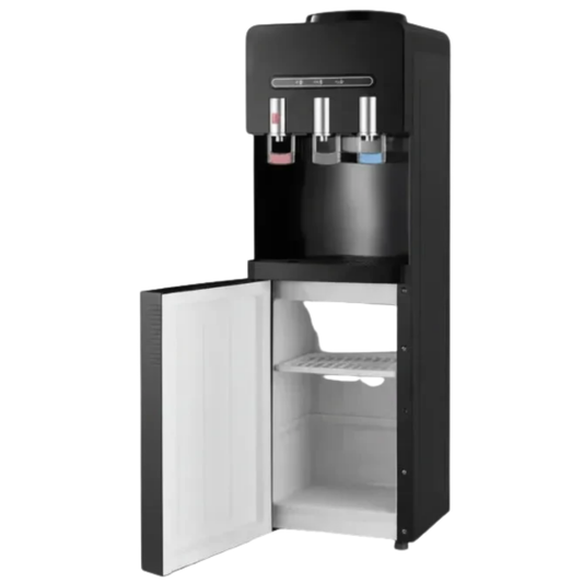 Dispensador de Agua Eléctrico Ventilador Tres Llaves Gris