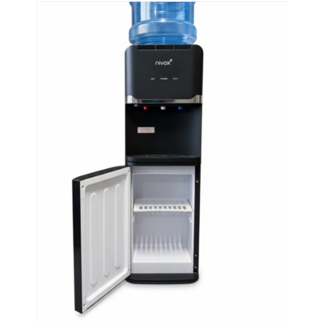 Dispensador de Agua Fría y Caliente Nivox Negro Mate con Ventilador