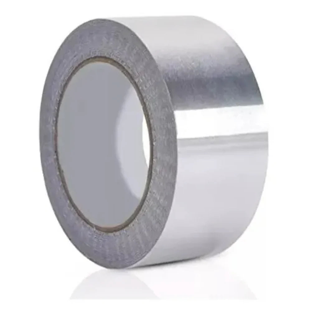 Cinta Huincha de Aluminio Adhesiva 50 Metros Color Plata - Dinamy Import