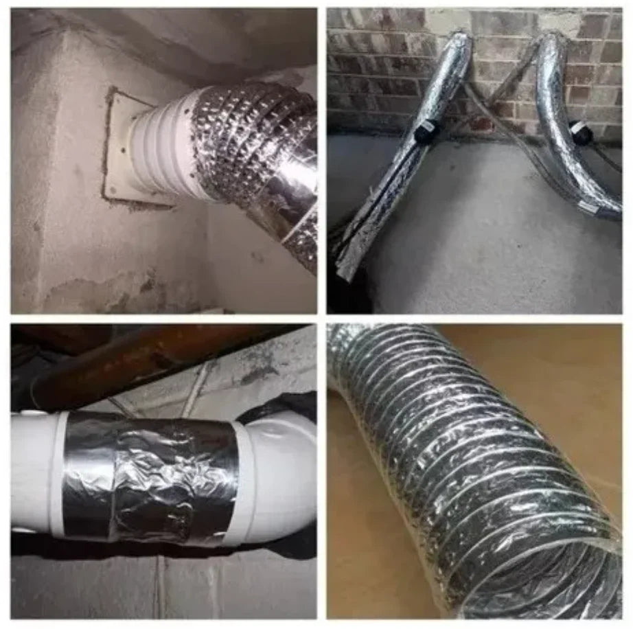 Cinta Huincha de Aluminio Adhesiva 50 Metros Color Plata - Dinamy Import