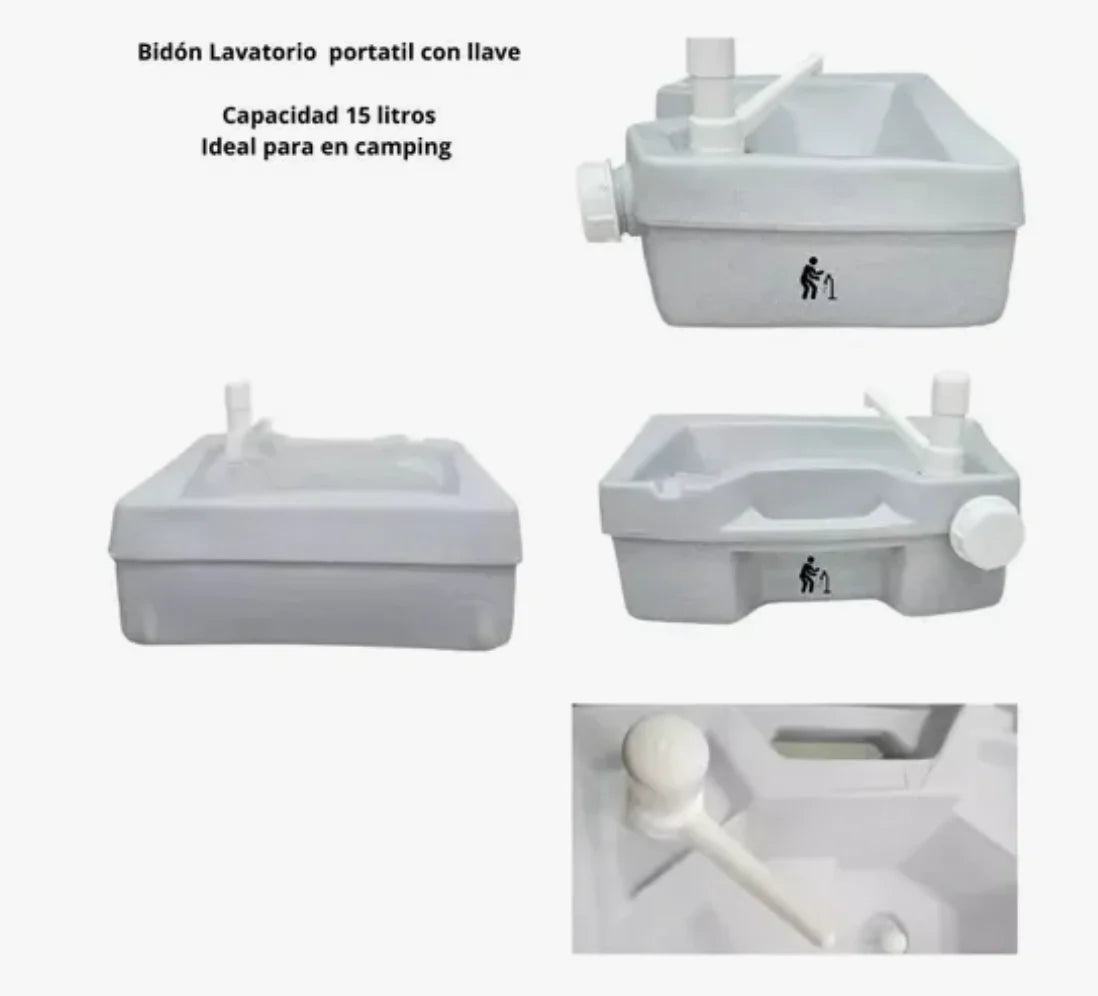 Bidón Lavatorio Lavamanos Portátil con Llaves - Dinamy Import