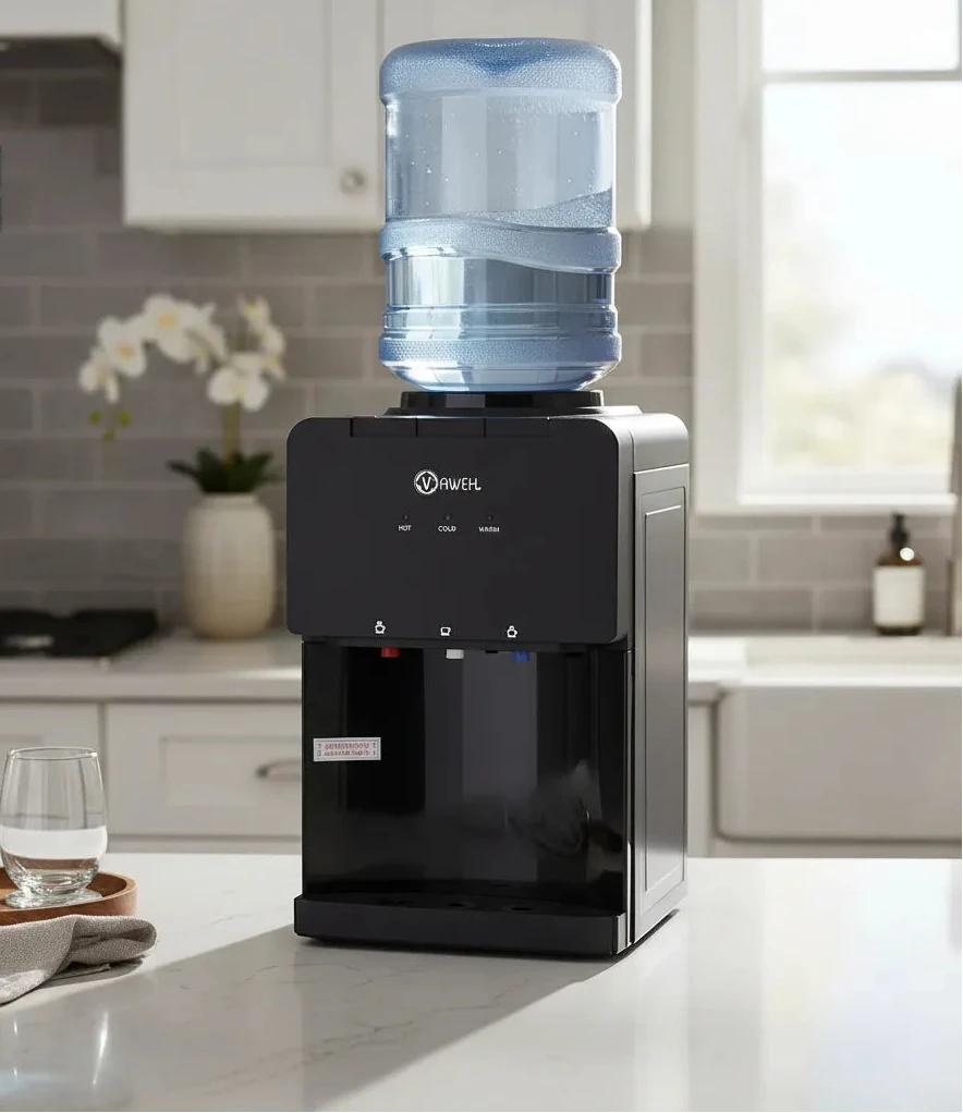 Dispensador de Agua Sobremesa Compresor Negro Mate - Dinamy Import