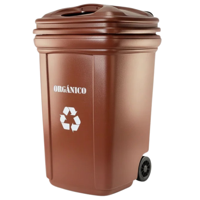 Contenedor de Basura Plástico 120 Litros con Rueda Uso Industrial / Hogar - Dinamy Import