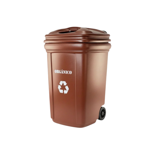 Contenedor de Basura Plástico 120 Litros con Rueda Uso Industrial / Hogar - Dinamy Import