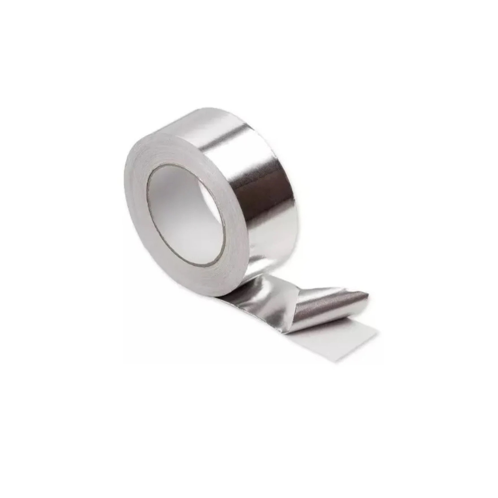 Cinta Huincha de Aluminio Adhesiva 50 Metros Color Plata - Dinamy Import