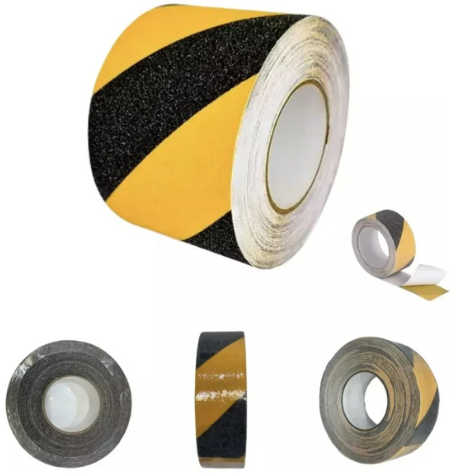 Cinta Antideslizante Amarillo-Negro 5cm x 15m - Dinamy Import