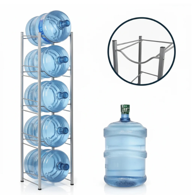 Rack Estante Organizador para 5 Bidones de Agua 20 Lts - Dinamy Import