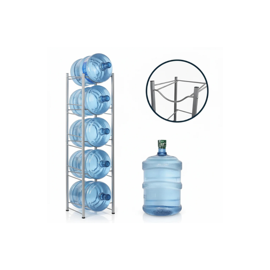 Rack Estante Organizador para 5 Bidones de Agua 20 Lts - Dinamy Import
