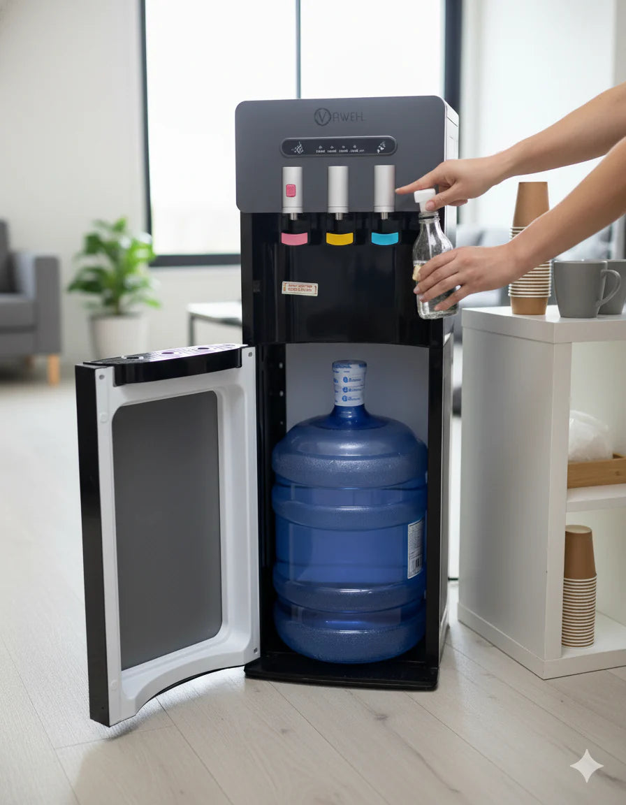 Dispensador de Agua Eléctrico Ventilador Gris - Dinamy Import