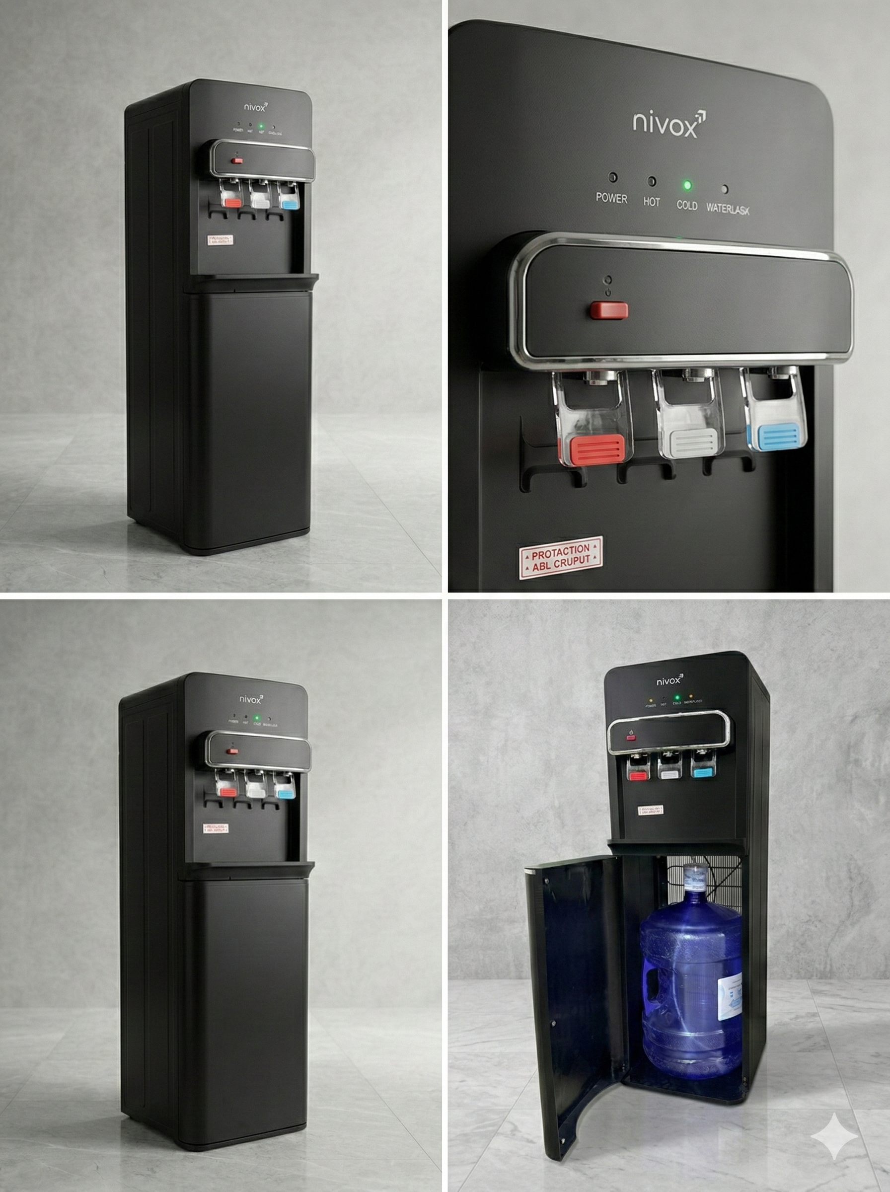 Dispensador de Agua Marca Nivox Bidón Oculto Mate Compresor - Dinamy Import