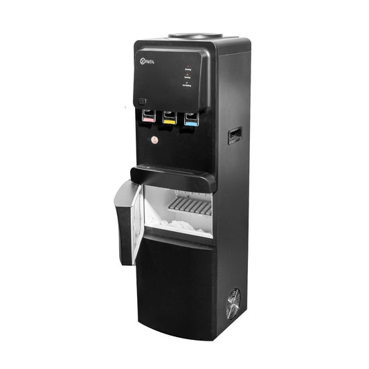 Dispensador de Agua con Maquina de Hielo, Compresor y 3 Llaves